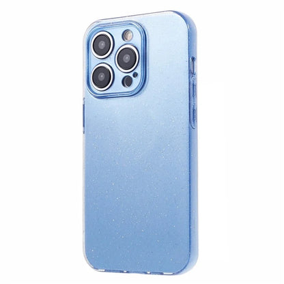 For iPhone 14 Pro Max Case Jelly TPU Glittery Anti-scratch Phone Back Cover