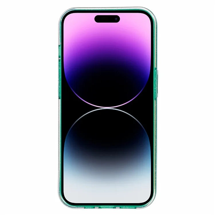 For iPhone 14 Pro Max Case Jelly TPU Glittery Anti-scratch Phone Back Cover