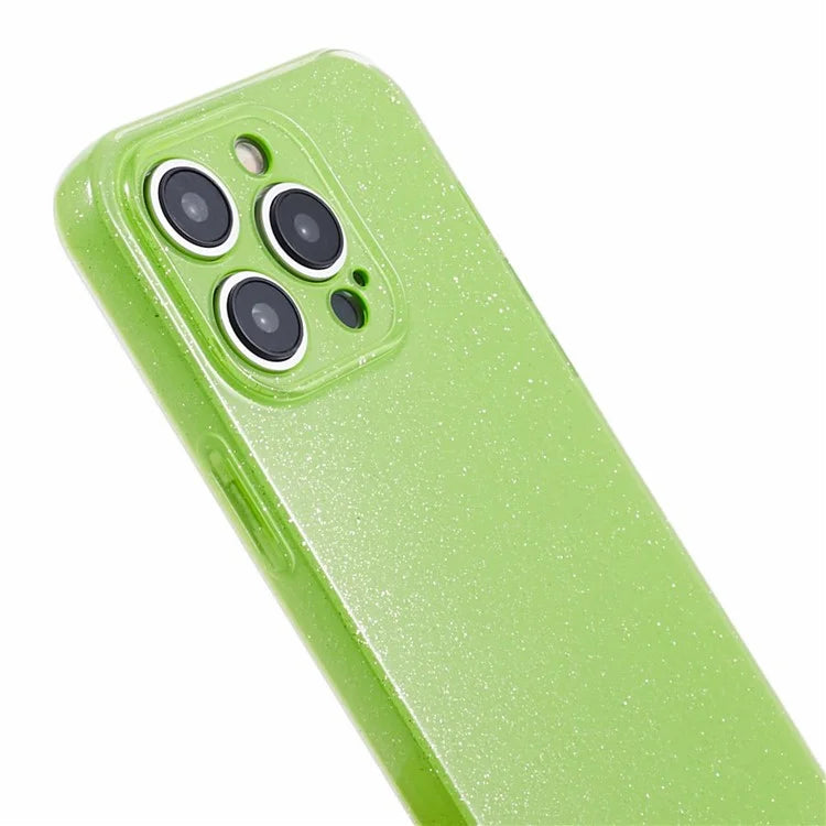 For iPhone 15 Pro Case Glitter Powder Soft TPU Anti-fall Cellphone Cover