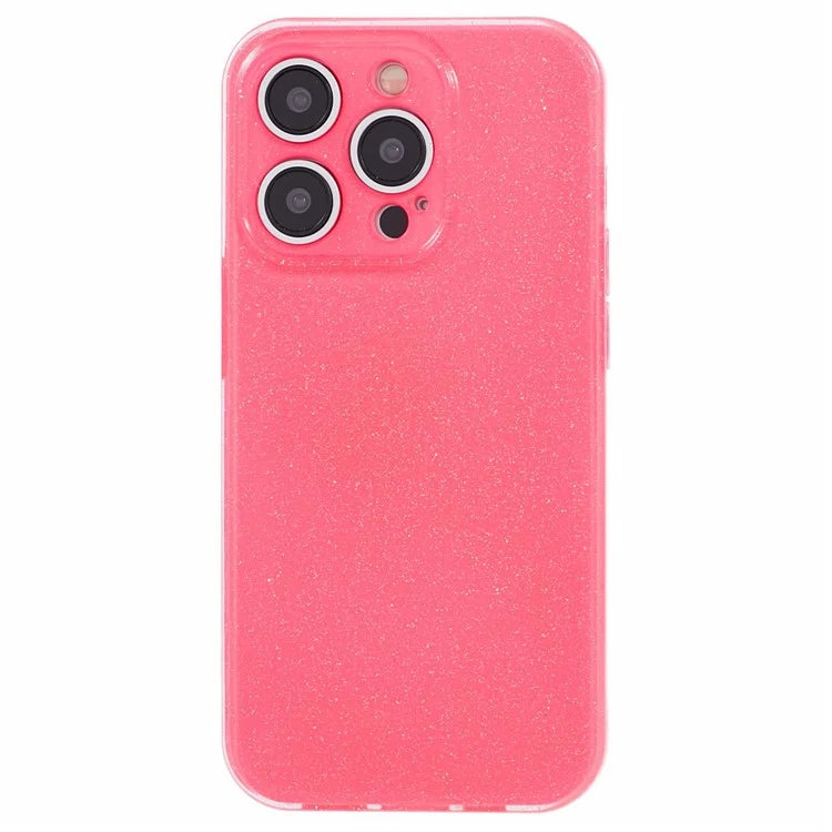 For iPhone 15 Pro Max Case Glitter Powder Flexible TPU Phone Protective Cover