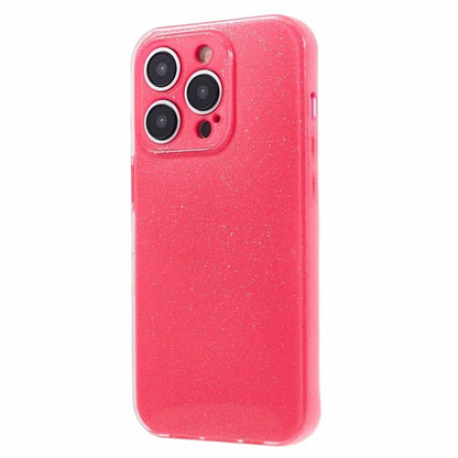 For iPhone 15 Pro Max Case Glitter Powder Flexible TPU Phone Protective Cover