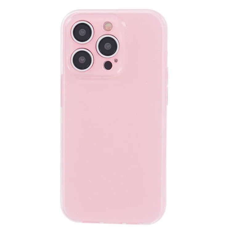 For iPhone 15 Pro Max Case Glitter Powder Flexible TPU Phone Protective Cover