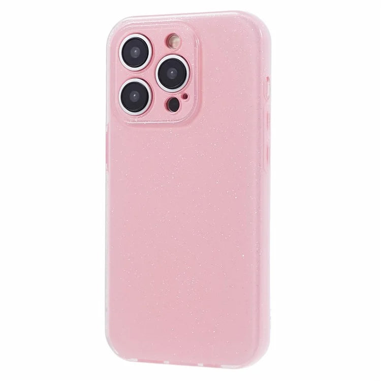 For iPhone 15 Pro Max Case Glitter Powder Flexible TPU Phone Protective Cover