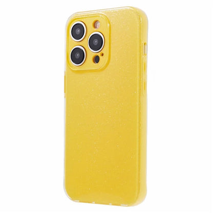 For iPhone 15 Pro Max Case Glitter Powder Flexible TPU Phone Protective Cover