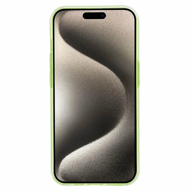 For iPhone 15 Pro Max Case Glitter Powder Flexible TPU Phone Protective Cover