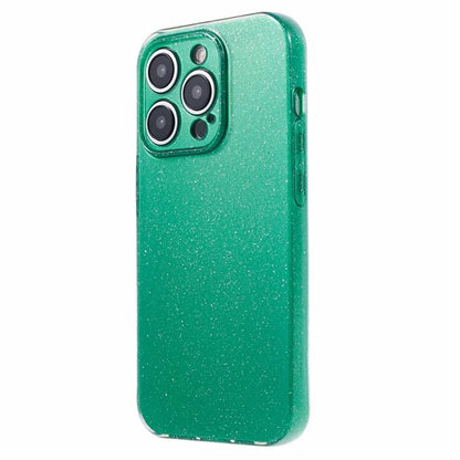 For iPhone 15 Pro Max Case Glitter Powder Flexible TPU Phone Protective Cover