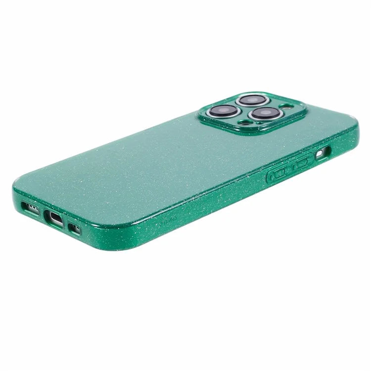 For iPhone 15 Pro Max Case Glitter Powder Flexible TPU Phone Protective Cover