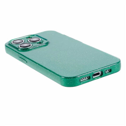 For iPhone 15 Pro Max Case Glitter Powder Flexible TPU Phone Protective Cover