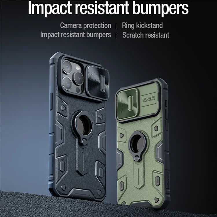 NILLKIN CamShield Armor For iPhone 15 Pro Case Slide Camera Protection PC + TPU Phone Cover