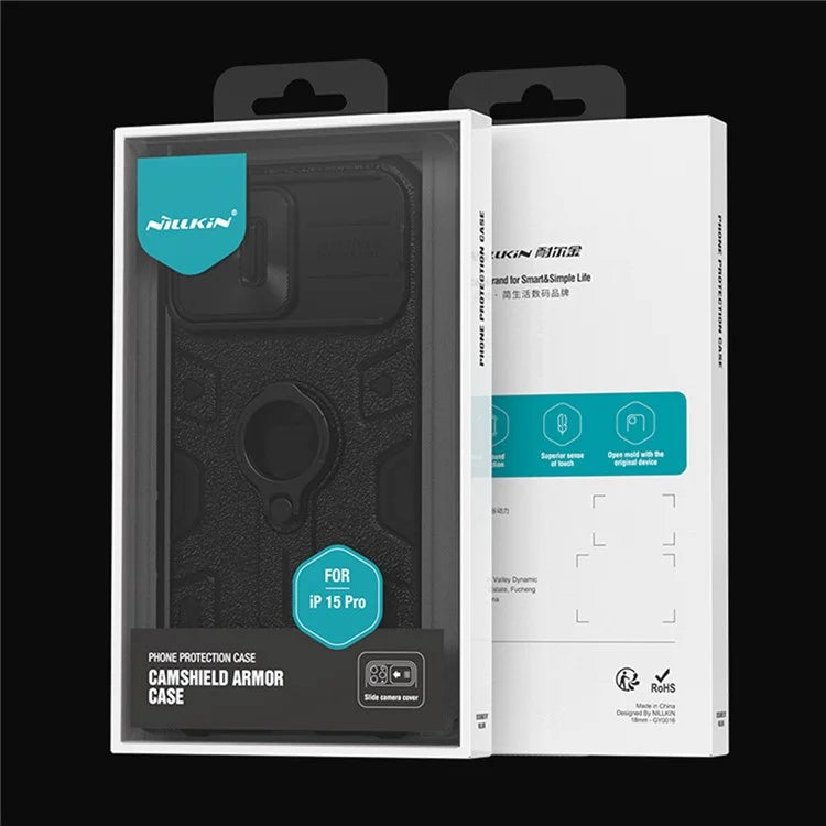 NILLKIN CamShield Armor For iPhone 15 Pro Case Slide Camera Protection PC + TPU Phone Cover