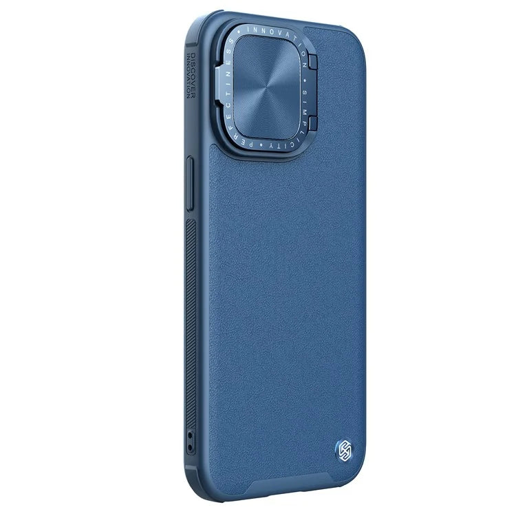 NILLKIN CamShield Prop For iPhone 15 Pro Max Case Camera Protection PU Leather+PC+TPU Phone Cover