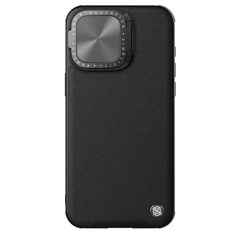 NILLKIN CamShield Prop For iPhone 15 Pro Max Case Camera Protection PU Leather+PC+TPU Phone Cover