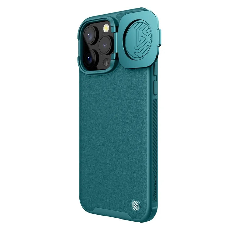 NILLKIN CamShield Prop For iPhone 15 Pro Max Case Camera Protection PU Leather+PC+TPU Phone Cover