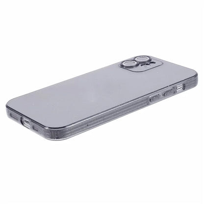 For iPhone 12 Case Anti-drop Glitter Powder TPU Phone Cover with Lens Protector