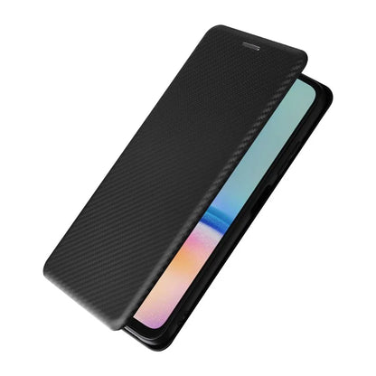 For Samsung Galaxy A05s 4G Case Carbon Fiber Texture PU Leather Phone Shell with Card Slot