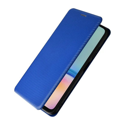 For Samsung Galaxy A05s 4G Case Carbon Fiber Texture PU Leather Phone Shell with Card Slot
