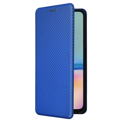 For Samsung Galaxy A05s 4G Case Carbon Fiber Texture PU Leather Phone Shell with Card Slot