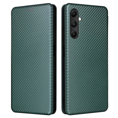 For Samsung Galaxy A05s 4G Case Carbon Fiber Texture PU Leather Phone Shell with Card Slot