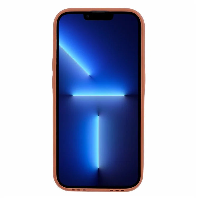For iPhone 13 Pro 6.1 inch Case PU Leather Coated TPU Phone Back Cover