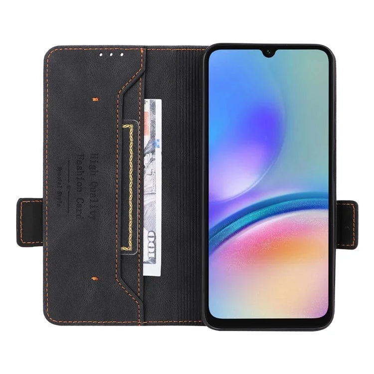For Samsung Galaxy A05s 4G Case Hardware Decor PU Leather Phone Cover