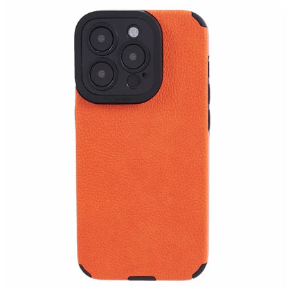 For iPhone 15 Pro Cover PU Leather Coated Shockproof TPU Phone Case