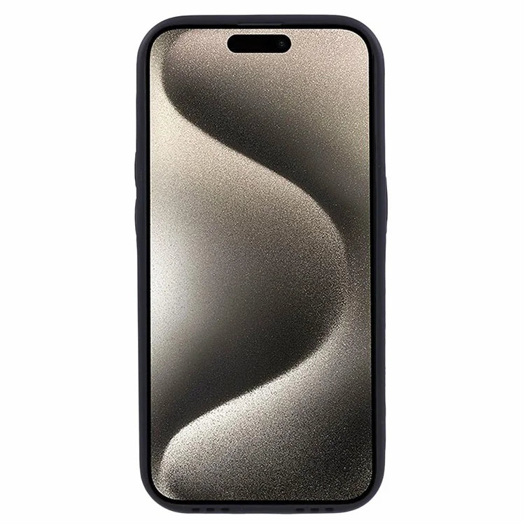 For iPhone 15 Pro Cover PU Leather Coated Shockproof TPU Phone Case