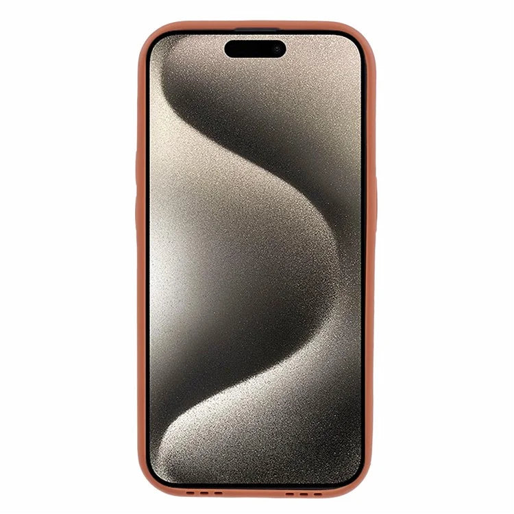 For iPhone 15 Pro Cover PU Leather Coated Shockproof TPU Phone Case