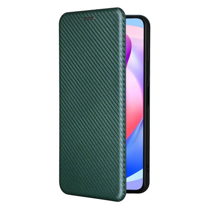 For Honor X6a 4G Case Card Holder Fall Proof Carbon Fiber Texture Leather Cover