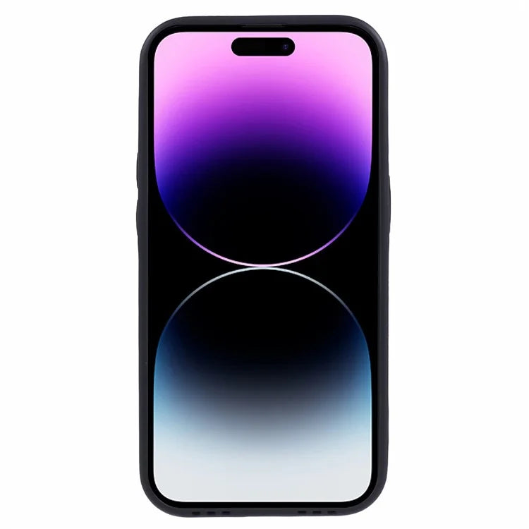 For iPhone 14 Pro Max Case Stylish PU Leather+TPU Cellphone Back Cover