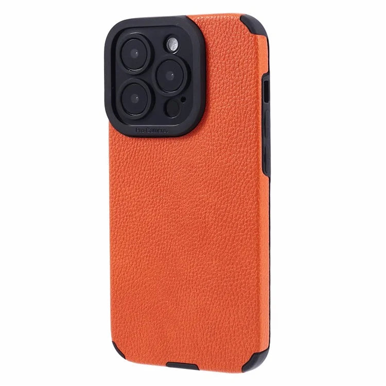 For iPhone 14 Pro Max Case Stylish PU Leather+TPU Cellphone Back Cover