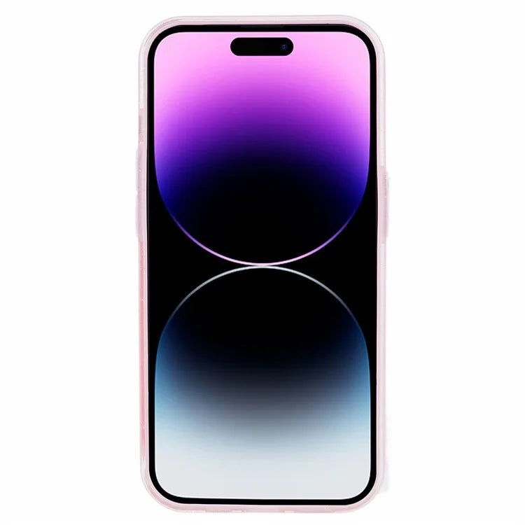 For iPhone 14 Pro Kickstand Case Glittery Soft TPU Phone Cover