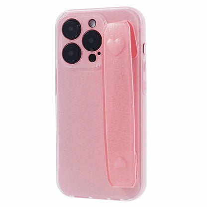 For iPhone 14 Pro Kickstand Case Glittery Soft TPU Phone Cover