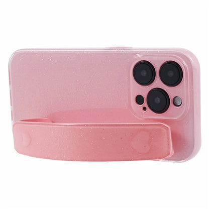 For iPhone 14 Pro Kickstand Case Glittery Soft TPU Phone Cover