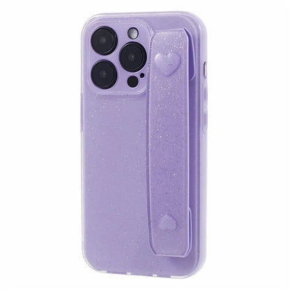 For iPhone 14 Pro Kickstand Case Glittery Soft TPU Phone Cover