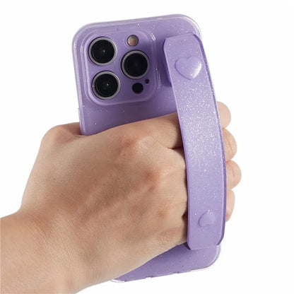 For iPhone 14 Pro Kickstand Case Glittery Soft TPU Phone Cover