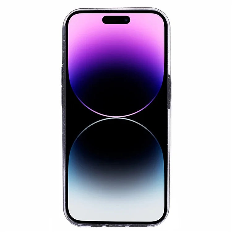 For iPhone 14 Pro Kickstand Case Glittery Soft TPU Phone Cover