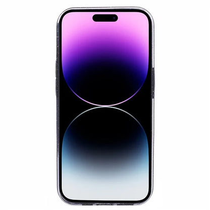 For iPhone 14 Pro Kickstand Case Glittery Soft TPU Phone Cover