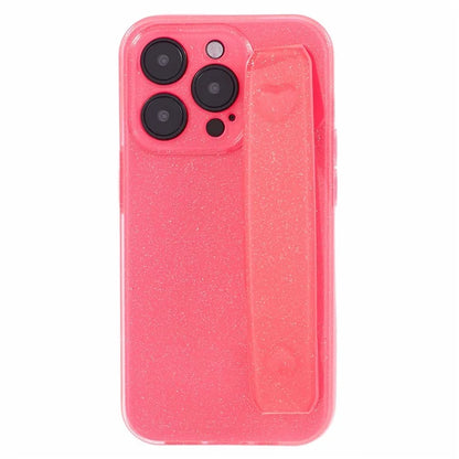 For iPhone 14 Pro Kickstand Case Glittery Soft TPU Phone Cover