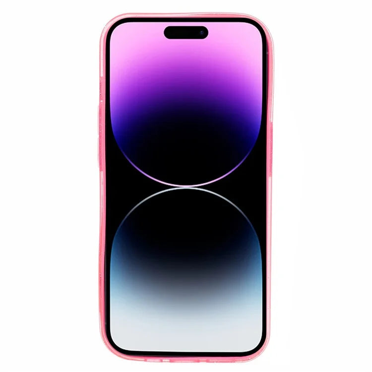 For iPhone 14 Pro Kickstand Case Glittery Soft TPU Phone Cover