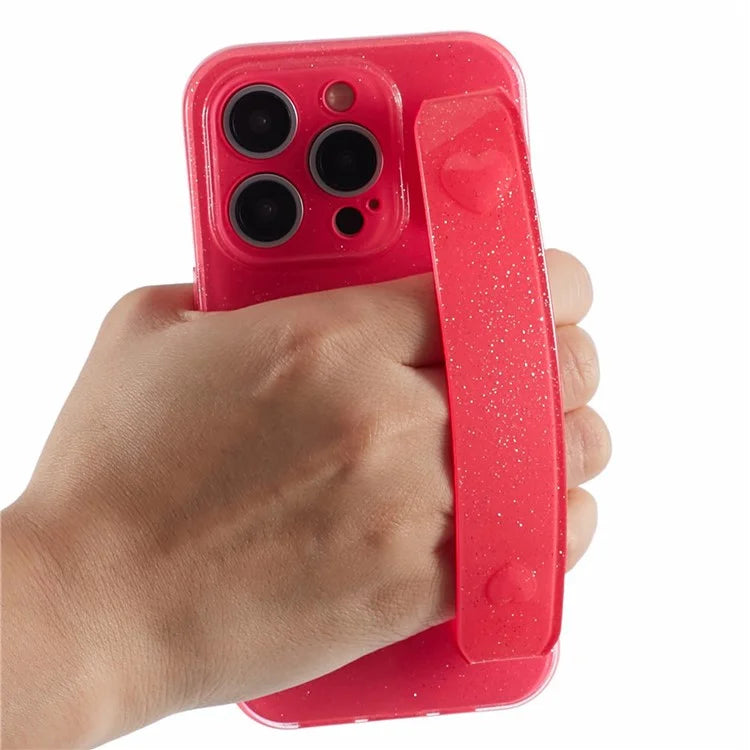 For iPhone 14 Pro Kickstand Case Glittery Soft TPU Phone Cover