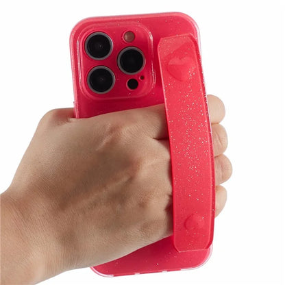 For iPhone 14 Pro Kickstand Case Glittery Soft TPU Phone Cover