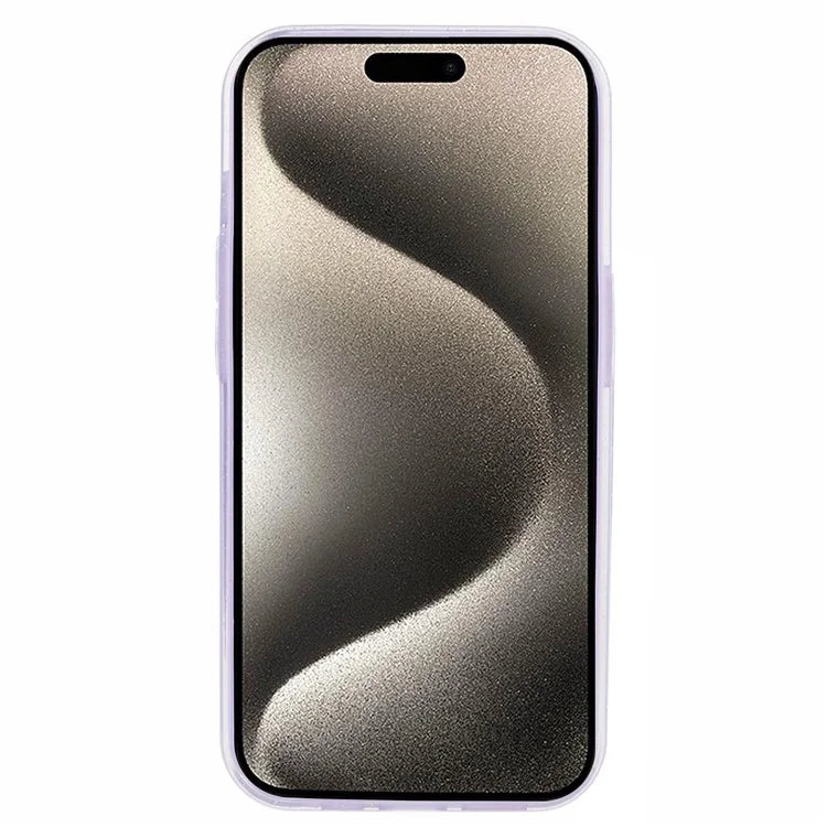 For iPhone 15 Pro Max Case Wristband Glittery TPU Cover with Kickstand