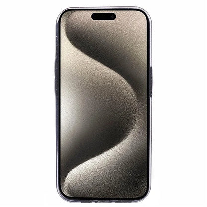 For iPhone 15 Pro Max Case Wristband Glittery TPU Cover with Kickstand