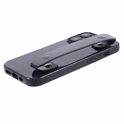 For iPhone 15 Pro Max Case Wristband Glittery TPU Cover with Kickstand
