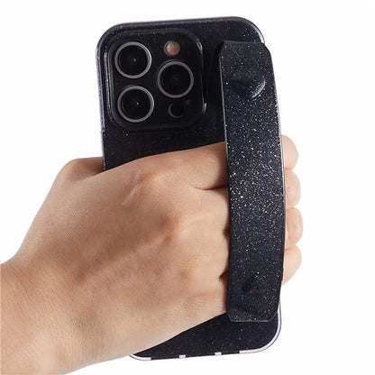 For iPhone 15 Pro Max Case Wristband Glittery TPU Cover with Kickstand
