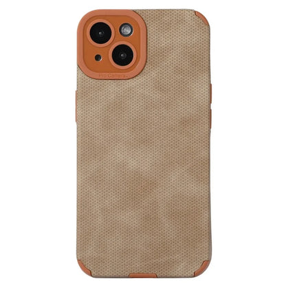 Morandi Style Cell Phone Cover for iPhone 13 Case TPU+PU Leather Shell