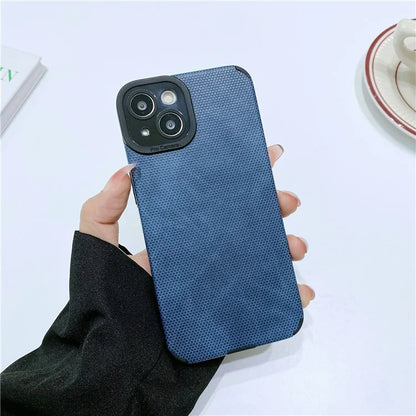 Morandi Style Cell Phone Cover for iPhone 13 Case TPU+PU Leather Shell