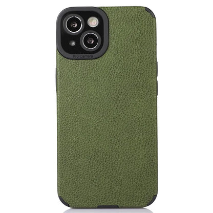 For iPhone 13 Case Anti-Scratch PU Leather + TPU Phone Back Cover