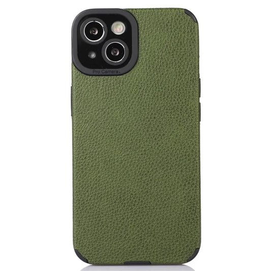 For iPhone 13 Case Anti-Scratch PU Leather + TPU Phone Back Cover