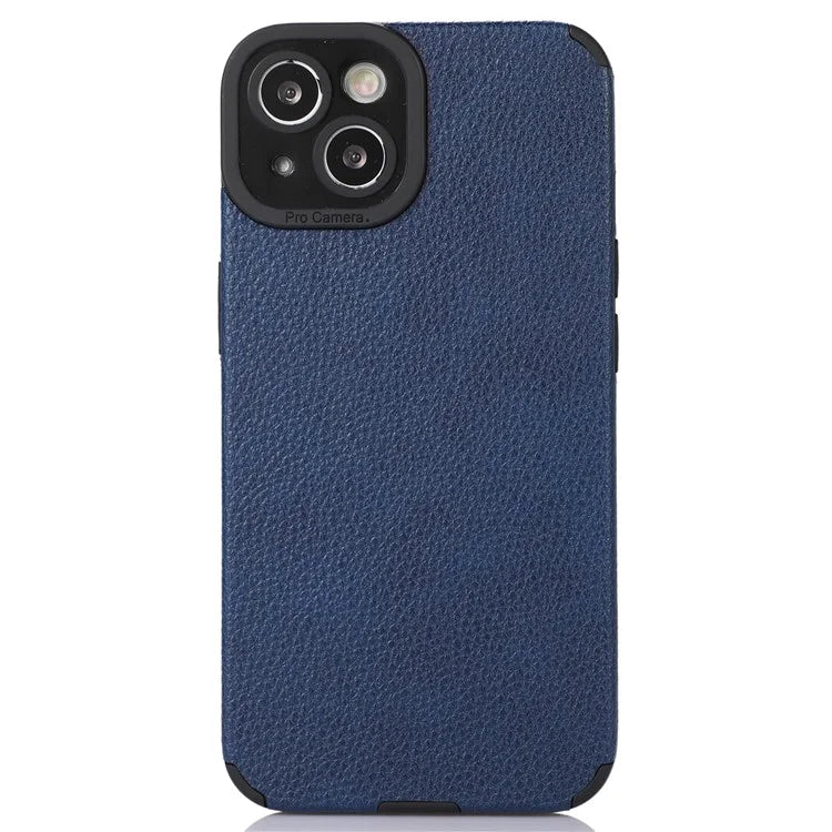 For iPhone 13 Case Anti-Scratch PU Leather + TPU Phone Back Cover